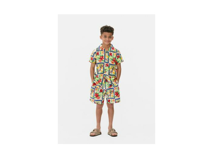 Chemise à fleurs tropicales pour ado