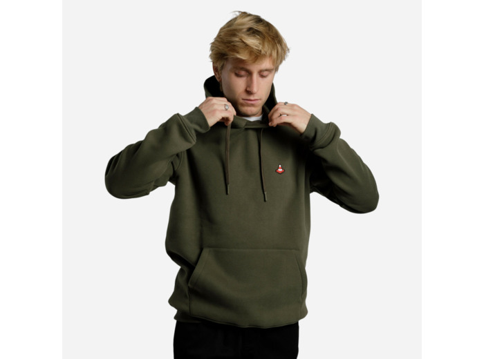 Sweat-shirt de skateboard hd500 resistant kaki