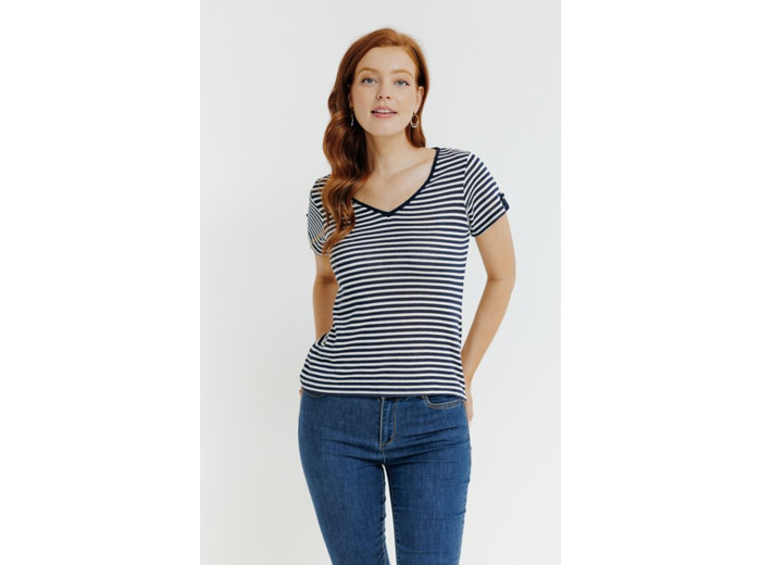 Tee-Shirt Manches Courtes Rayures