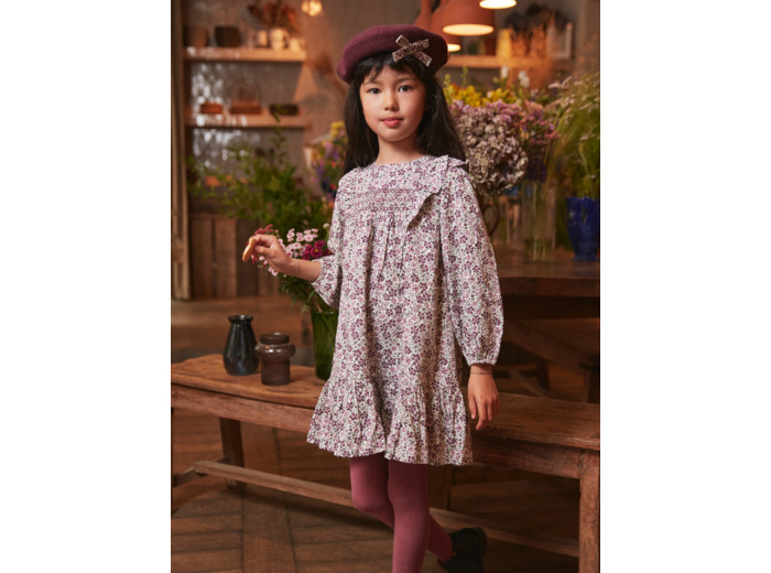 Robe fleurie à volants