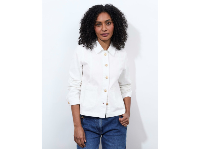 veste chemise unie BLANC Femme