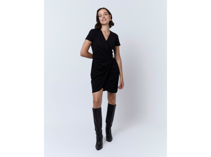 Robe courte unie NOIR