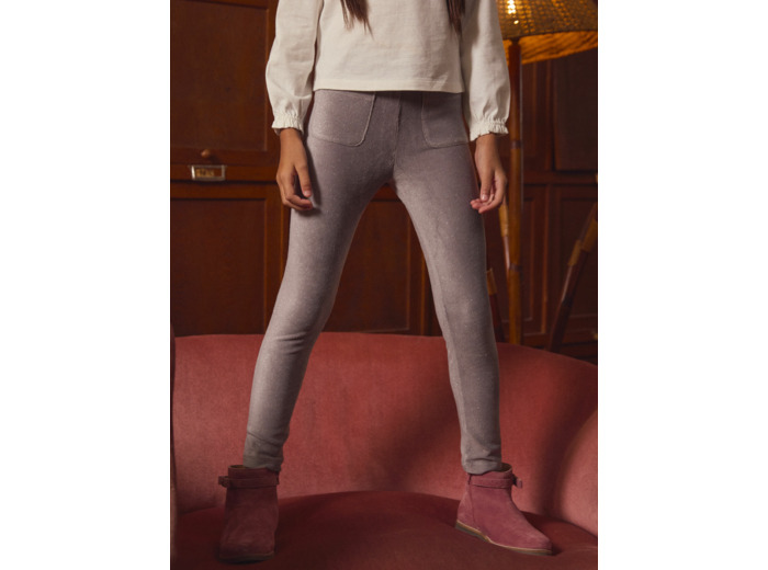 Legging en velours côtelé pailleté