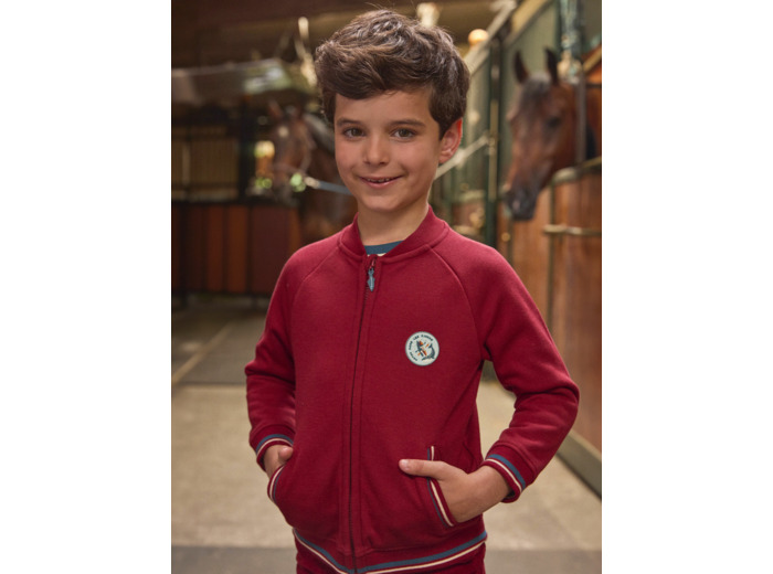 Gilet en maille piquée rouge