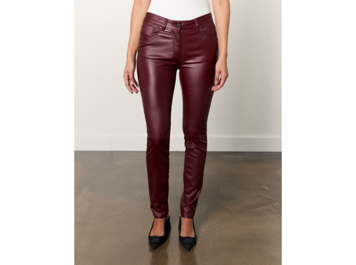 Pantalon long slim uni BORDEAUX Femme