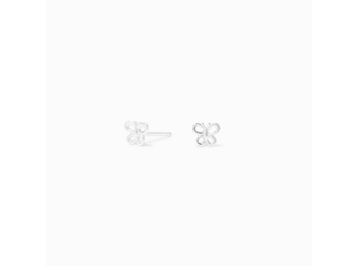Mini clous d'oreilles papillon couleur argentée C LUXE by Claire's