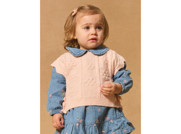 Pull torsadé sans manches