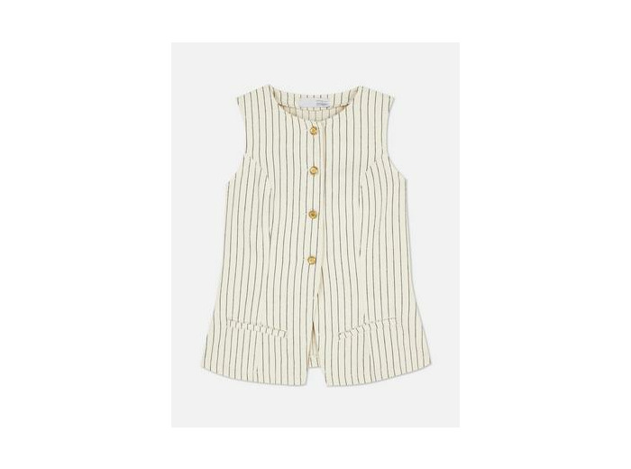 Gilet de costume long rayé