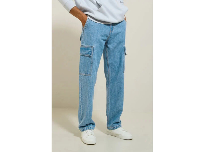 Jean cargo - Bleu moyen