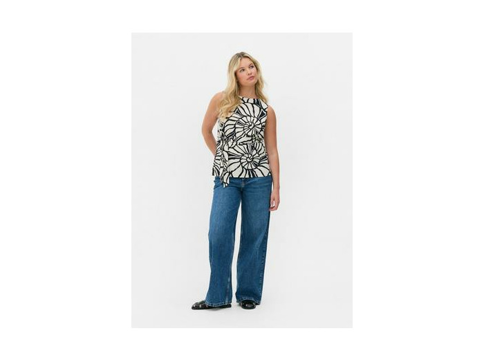 Haut à motif coquillage à nouer à la taille