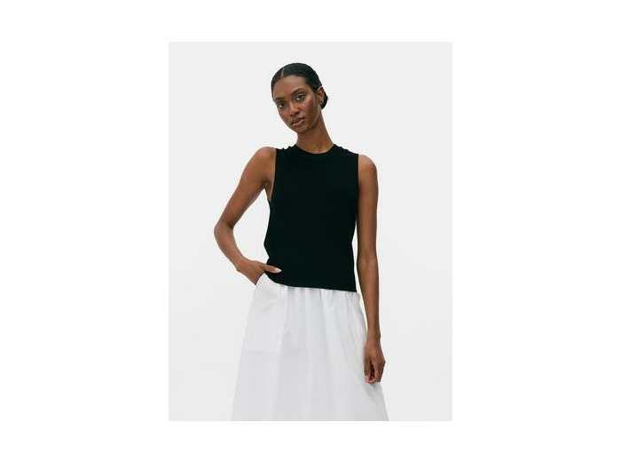 Débardeur en maille côtelée