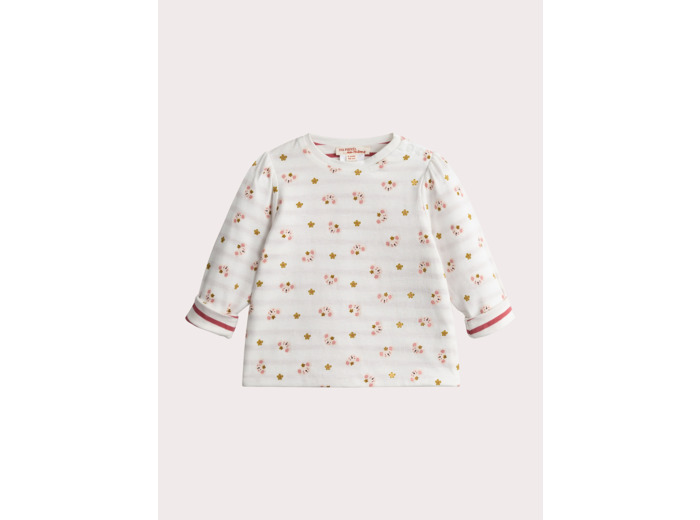 T-shirt révérsible à manches longues pour bébé fille