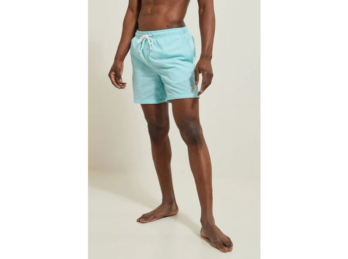 Maillot de bain seersucker rayé - Vert