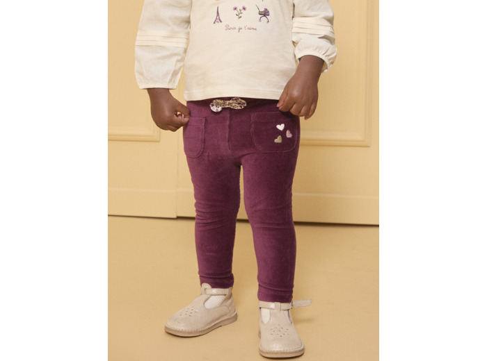 Legging en velours côtelé