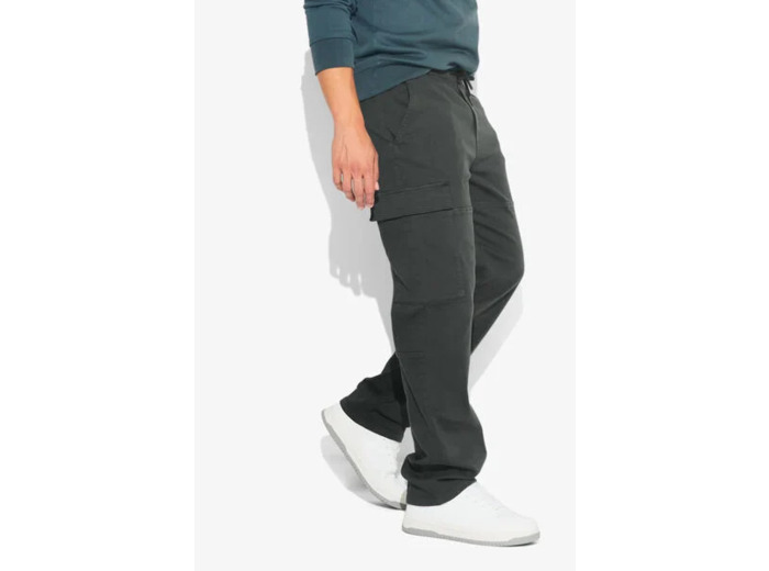 Jogging cargo bas droit - Vert kaki