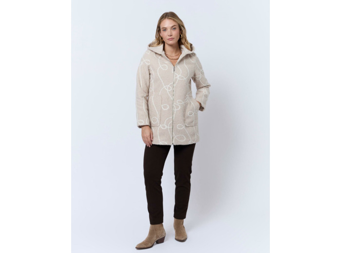 Manteau imprimé BEIGE Femme