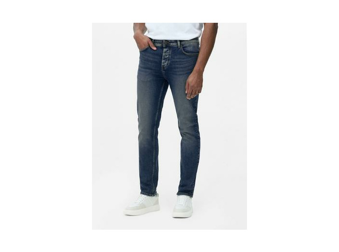 Jean coupe slim à taille mi-haute