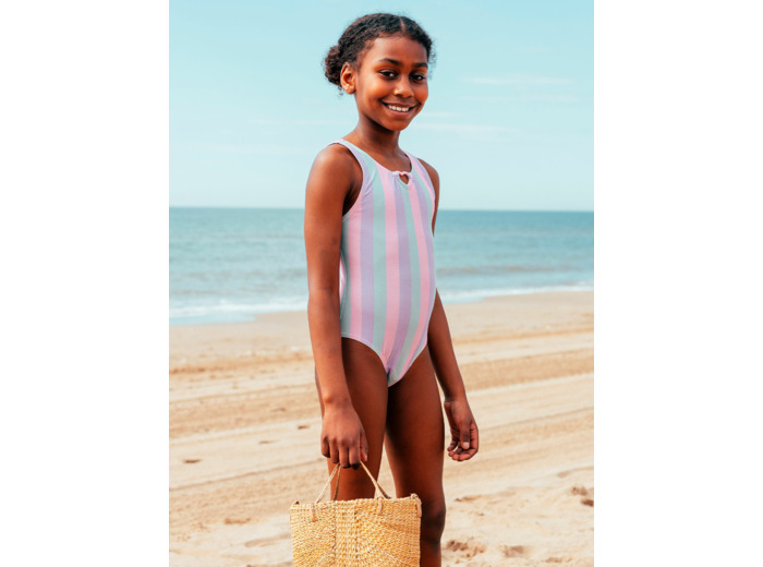 Maillot de bain une pièce rayé