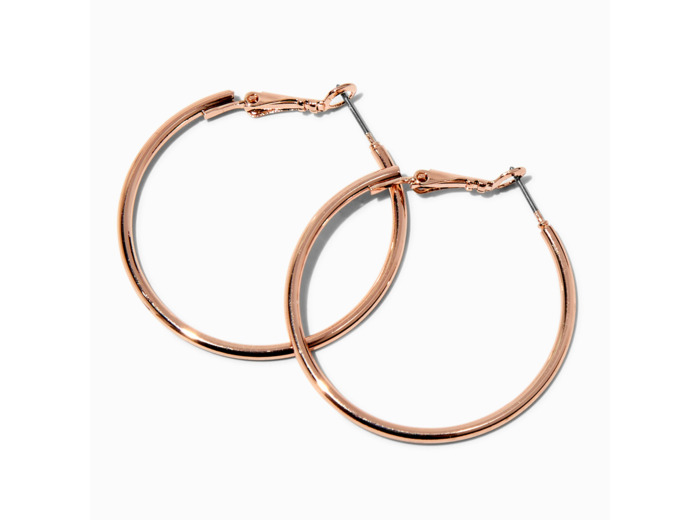 Créoles 40 mm couleur doré rose