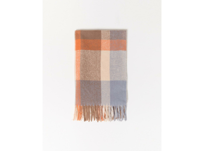 Echarpe à carreaux ORANGE Femme