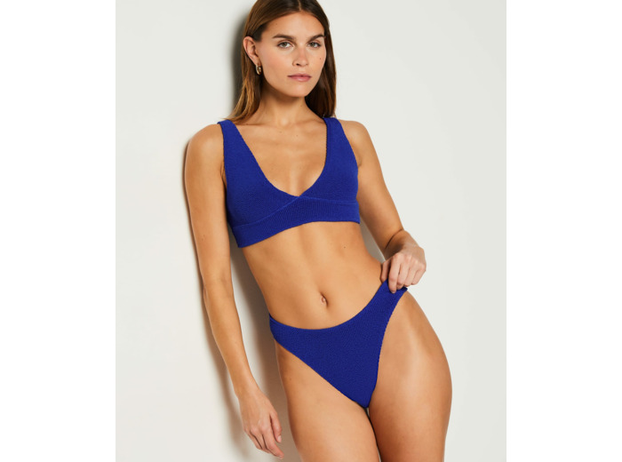 Bikini high leg en matière extensible bas de maillot