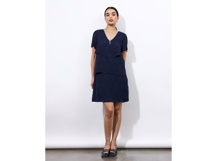 Robe courte unie MARINE