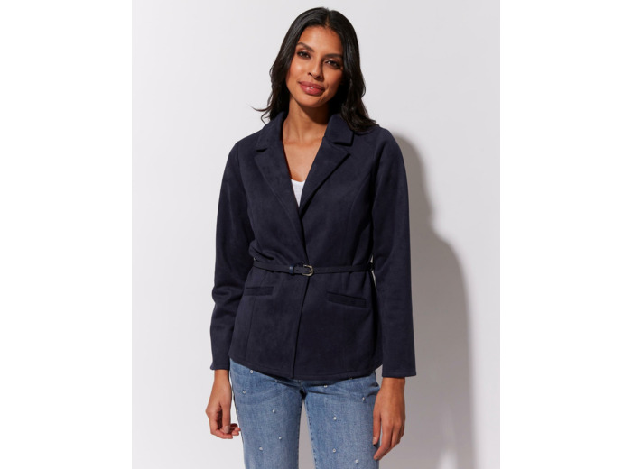 Veste tailleur courte unie MARINE Femme