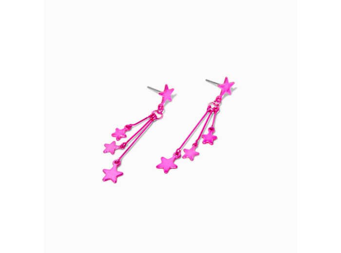 Pendantes étoiles roses