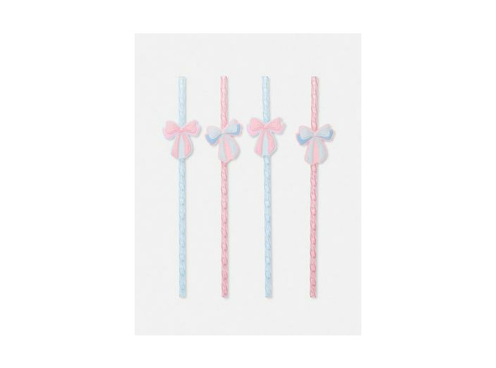 Lot de 4 pailles fantaisie
