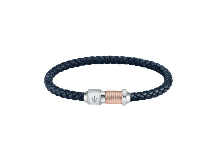 Bracelet Homme Recycled Leather Bleu