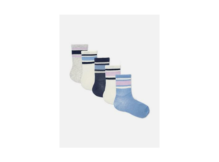 Lot de 5 paires de chaussettes de sport côtelées