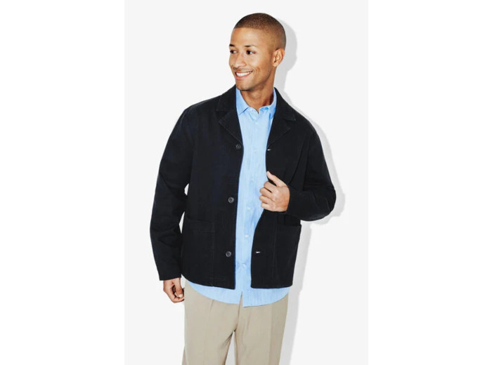 Veste mi-saison boutonnée - Bleu foncé