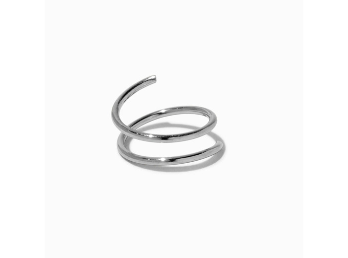 Clou de nez spirale 0,8 mm en acier inoxydable couleur argentée