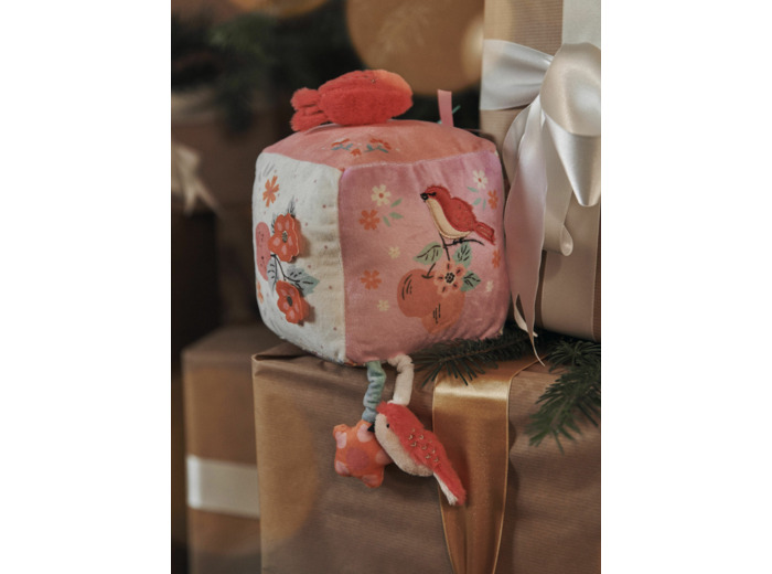 Cube d'activités rose à animation 3D