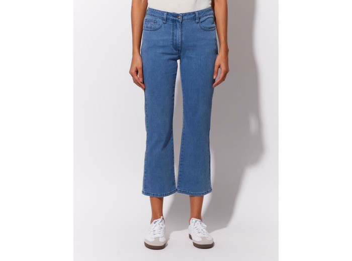 Jean cropped droit BLEU Femme