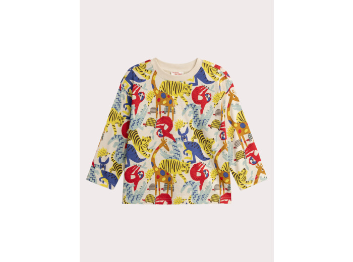 T-shirt écru imprimé jungle pour garçon