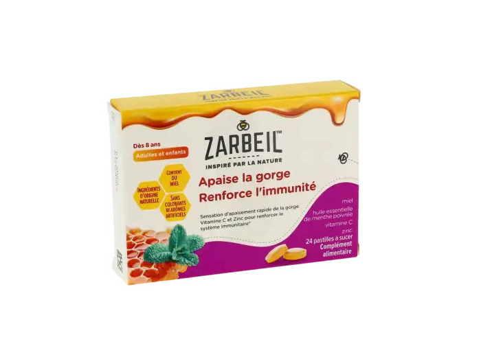 Zarbeil Pastilles Gorge Et Immunité Boîte De 24