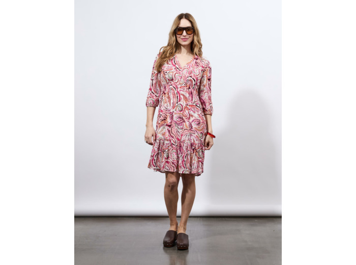 Robe courte imprimée ROSE