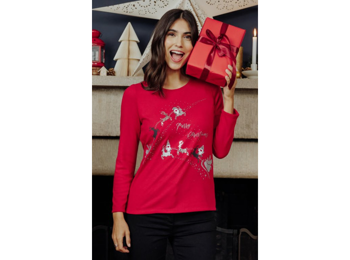 T-Shirt Imprime Col Rond