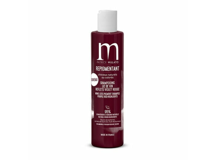 Shampooing repigmentant cheveux naturels ou colorés lie de vin