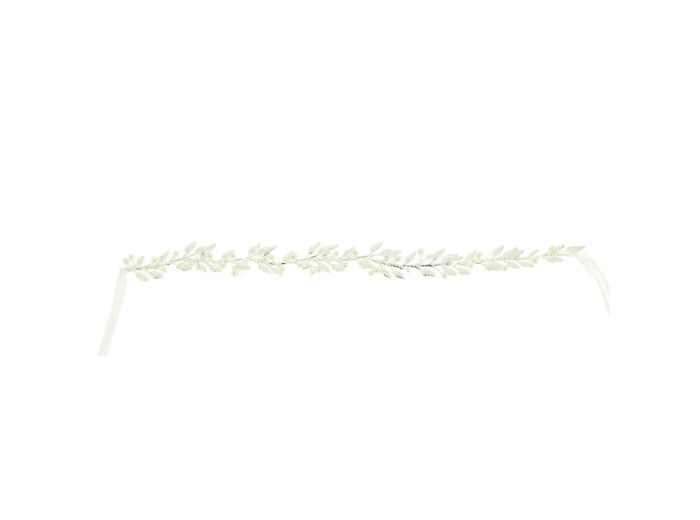 Serre-tête feuilles argentées et...