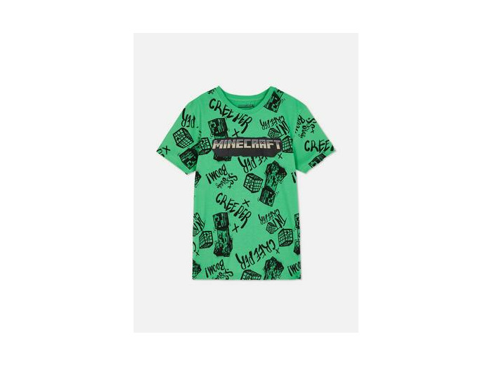 T-shirt à motif esquisse Minecraft Creeper