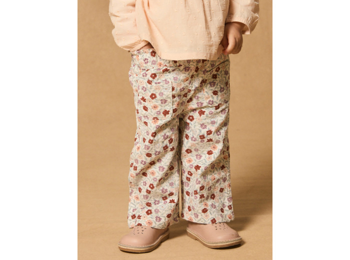 Pantalon évasé imprimé floral