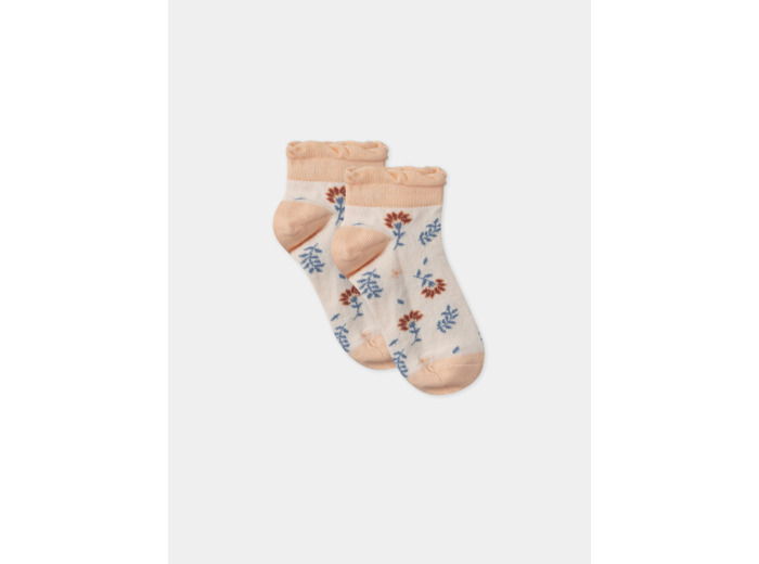 Chaussettes jacquard fleurs