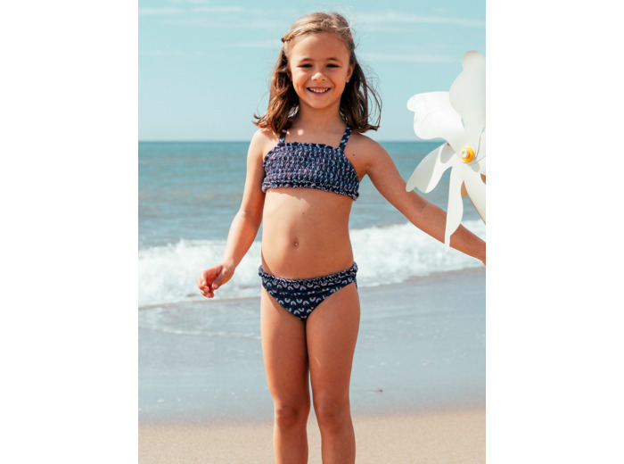 Maillot de bain deux pièces imprimé fleurs