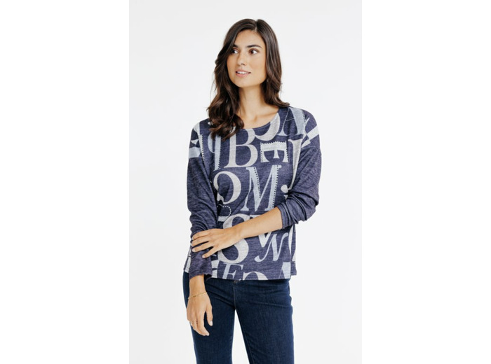 T-Shirt Col Rond Manches Longues