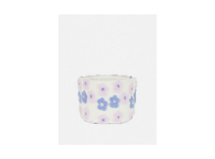 Panier de rangement souple en tissu touffeté