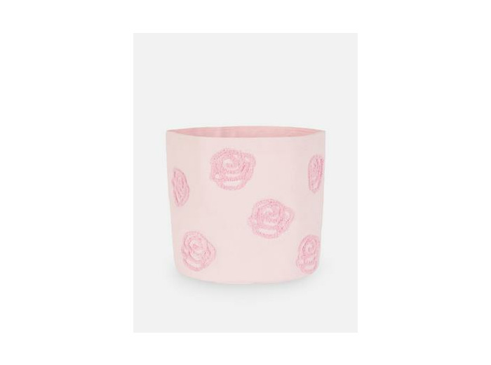 Panier de rangement souple en tissu touffeté