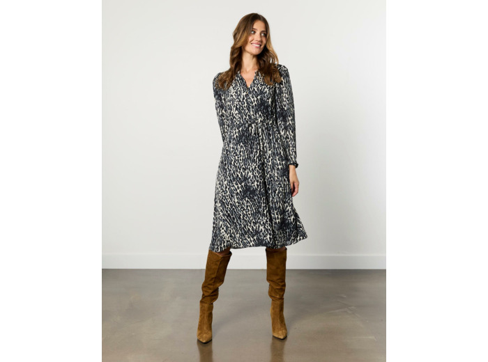 Robe longue imprimée GRIS