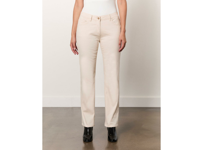 Pantalon long droit uni ECRU Femme